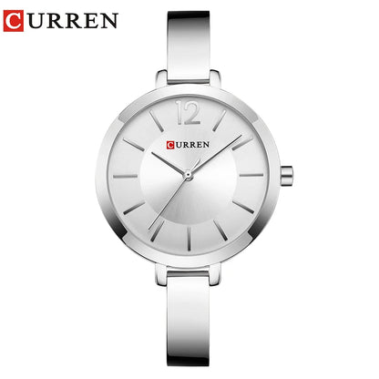 CURREN Watch For Women 9012 Top Brand Luxury Quartz Clock Casual Fashion Ladies Wristwatch Lady Clock Relogio Feminino silver