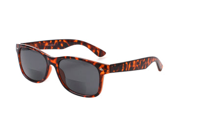 Henotin Reading Glasses Spring Hinge Gray Lenses Fashion Men Women Outdoor Fishing Bifocal Reading Sunglasses Demi