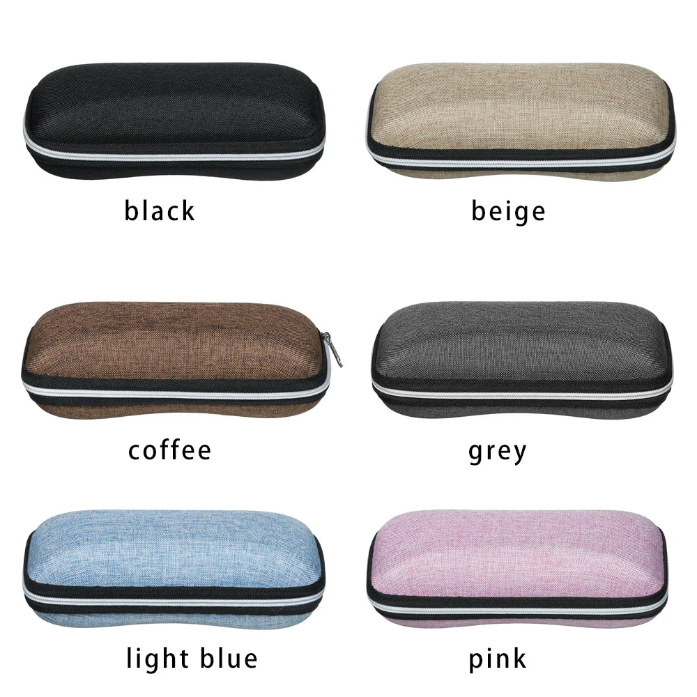 1 Pcs Zipper Closure Sunglasses Hard Box Eyewear Case Simple Style Portable EVA Reading Glasses Protective Box Unisex Travel
