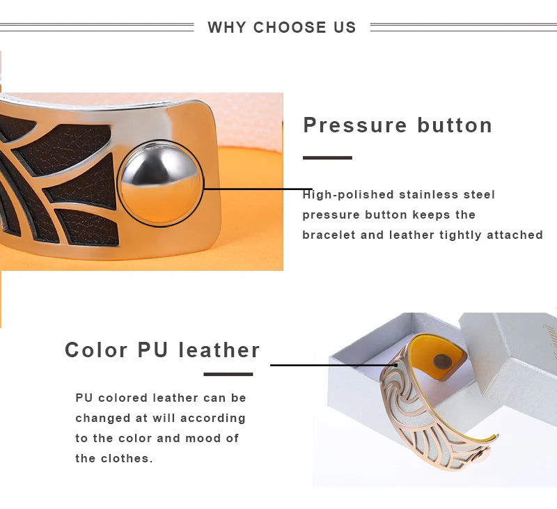 Cremo Love Cuff Bracelets Stainless Steel 25mm Bangles Manchette Femme Interchangeable Reversible Leather Band Pulseiras Badiee Stylez