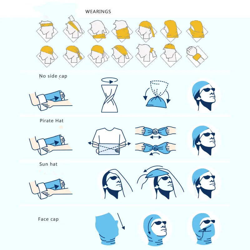 Women and men Fashionable digital print outdoor cycling neck gaiter and mask multi-functional magic headband and magic scarf