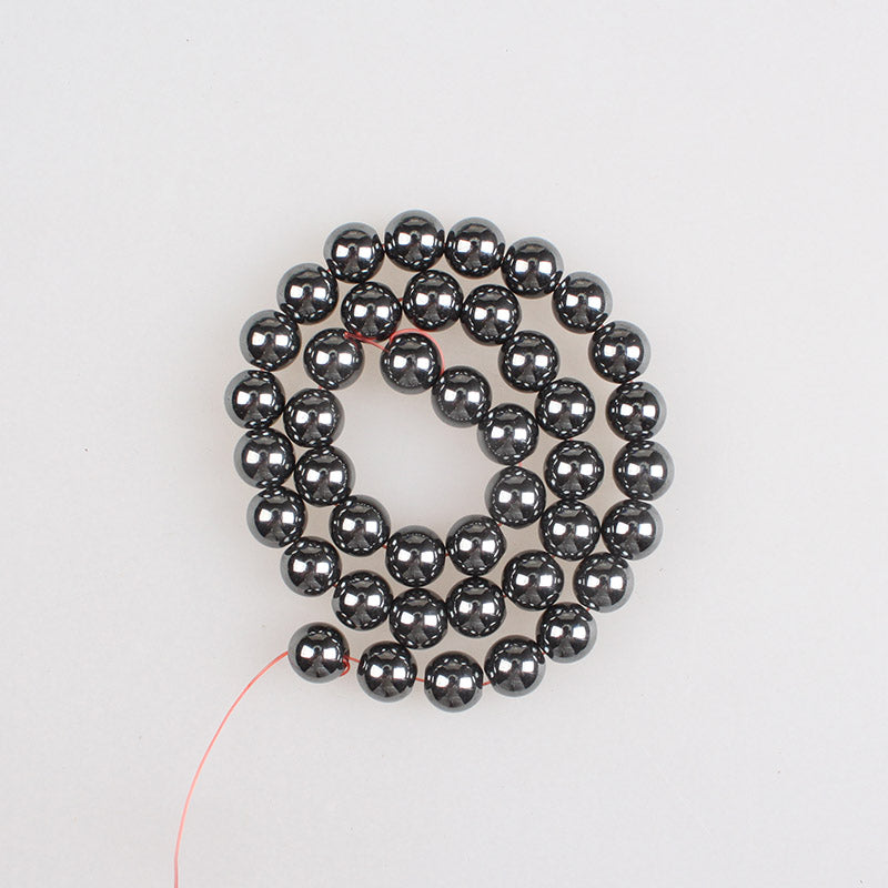 Natural Stone Beads Black Hematite Beads Round Loose Beads 2 3 4 6 8 10 12 14mm For Bracelets Necklace Jewelry Making