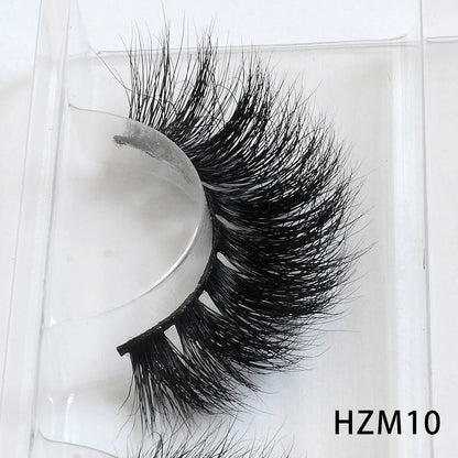 Dropshipping 15-18mm 3D Resuable Dramatic Wispy Mink Fake Eyelashes Makeup Strip False Lashes With Free Eyelash Packaging Boxes HZM10 MIX