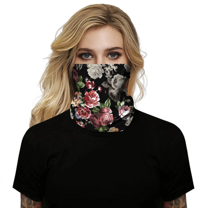 Women and men Fashionable digital print outdoor cycling neck gaiter and mask multi-functional magic headband and magic scarf
