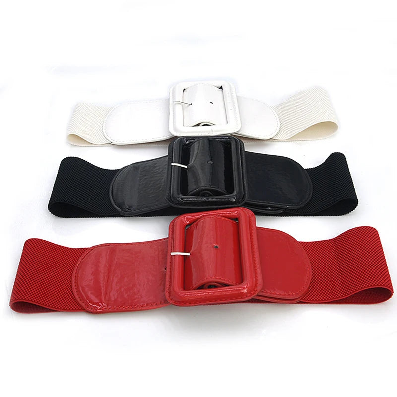 Plus Size Black Stretch Cummerbunds Female Wide Black Corset Belt Big Dress Red Waistband Designer Belts For Women White Badiee Stylez