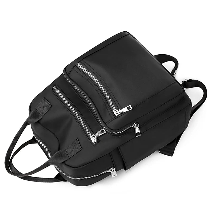 Women Backpack Travel Casual Waterproof Oxford Shoulder Bags Female Large Capacity Handbag Rucksack Black Purse School Pack