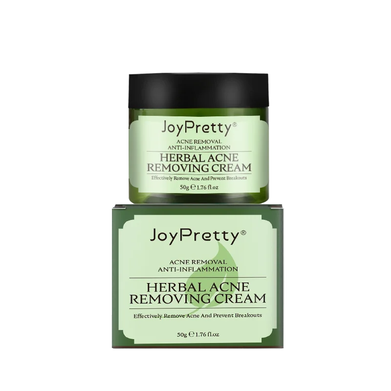 Herbal Acne Face Cream Pimple Marks Removal Oil Control Moisturizing Pockmark Smooth Facial Creams Skin Care Products JoyPretty Facial Cream 50g