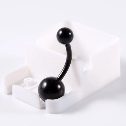 1Piece Surgical Steel Anodized Belly Button Rings Matte Balls Navel Studs Banana  Curved Barbell Body Piercing Jewelry 14g Badiee Stylez