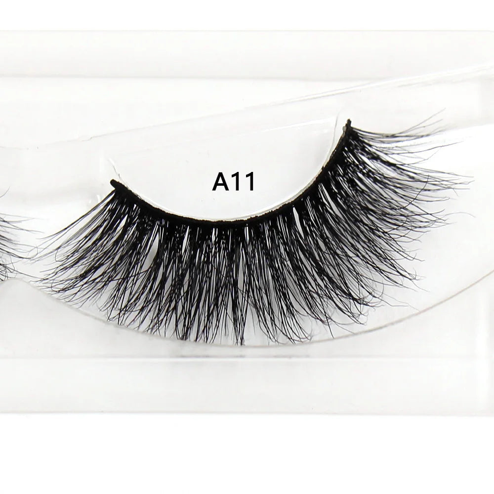 LEHUAMAO False Eyelashes Mink Lashes Natural Thick False Eyelashes Extension Wispy Soft Lashes Makeup Tools D22