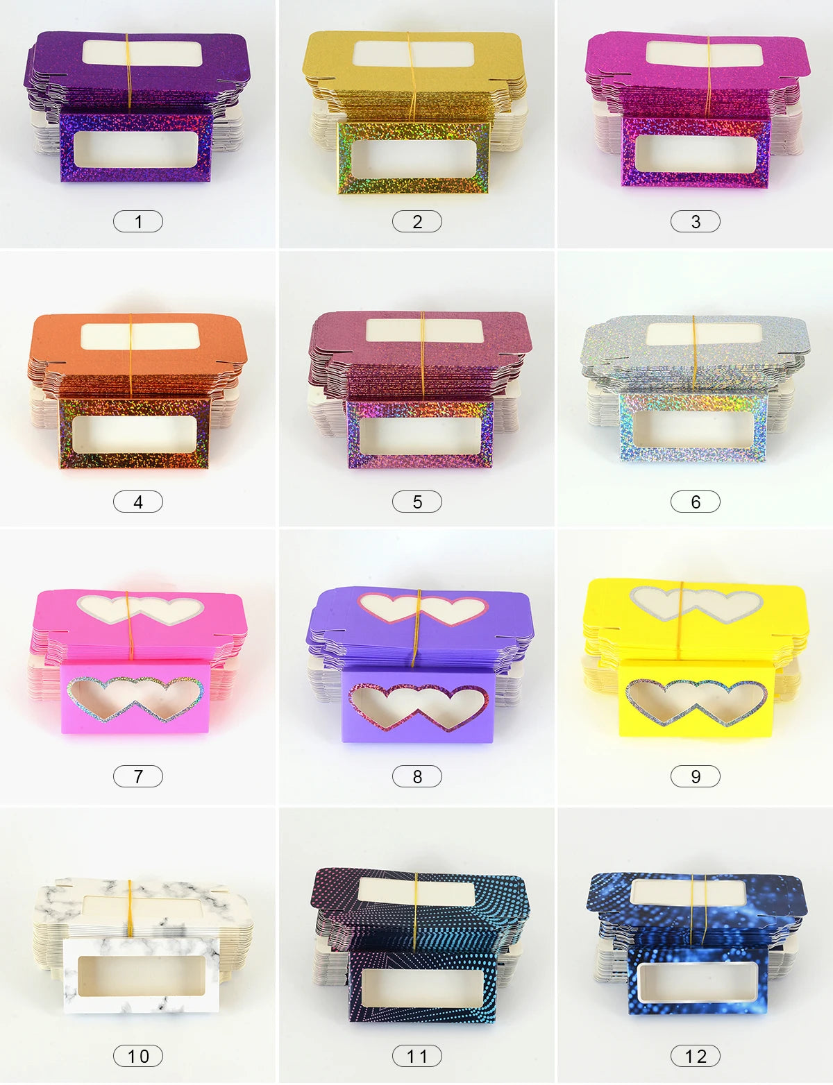 Dropshipping 15-18mm 3D Resuable Dramatic Wispy Mink Fake Eyelashes Makeup Strip False Lashes With Free Eyelash Packaging Boxes