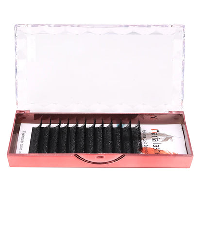 MARIA 5D W Lashes Easy Fan Eyelash Extensions Wholesales Y Premade Volume 12 Rows W Style Natural Soft Private Logo