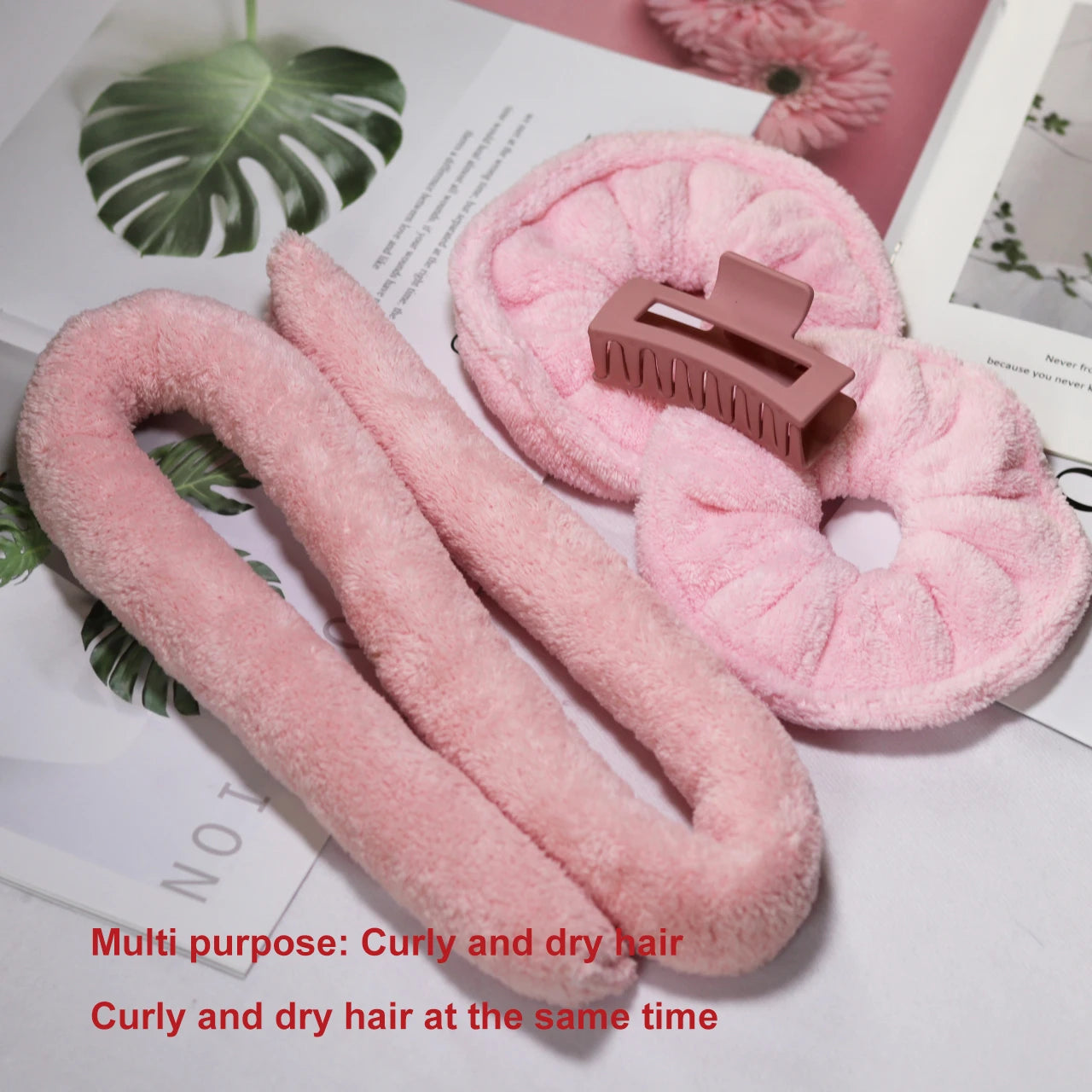 Heatless Curls Overnight Lazy Curler Soft Super Absorbent Velvet Curls Band Heatless Curing Rod Headband Make Hair Curly and Dry
