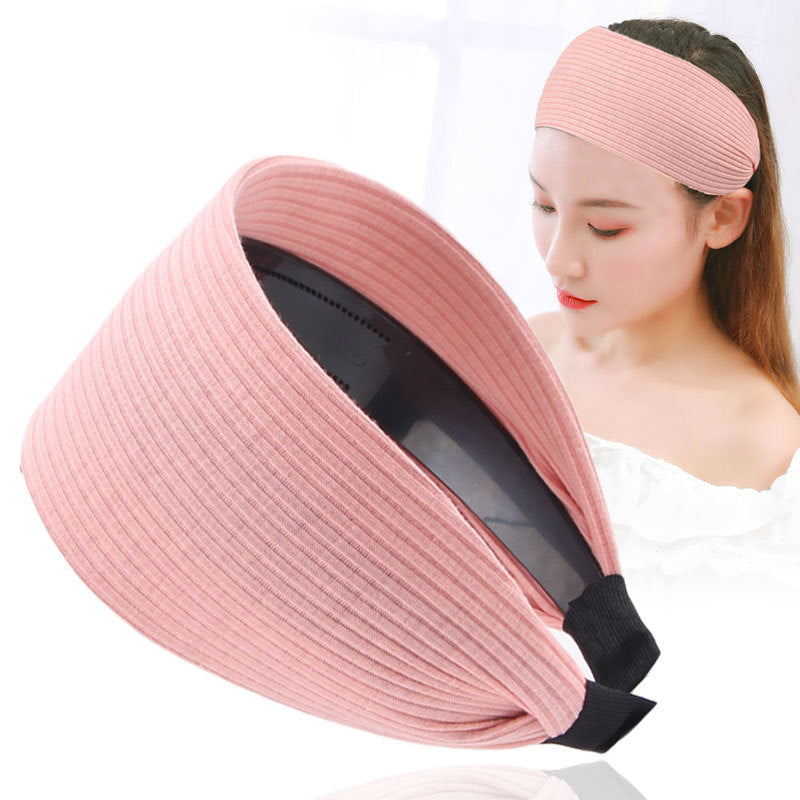 Wide-Brimmed Non-Slip Headband Women's Short Hair Simple Hair Clip Cover Gray Hair Fashion Temperament Hair Pressing Headwear