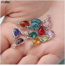 New In Earrings Dried Flower Crystal Dangle Hoop Earrings For Women Stainless Steel Diycharm Long Earring Cute Jewelry Wholesale