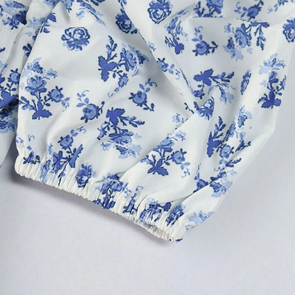 Summer Women Puff Sleeve Floral Printed Dress,Long Dresses,Woman Clothing,Dress Women,Women's Elegant Dresses,Sexy Costume Women