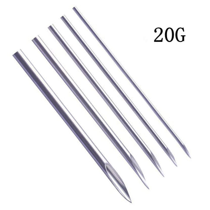 100/50/5pcs Disposable Piercing Needles 12G 14G 16G 18G 20G Ear Nose Navel Nipple Sterile Piercing Needle Permanent Makeup Tools 20G CHINA