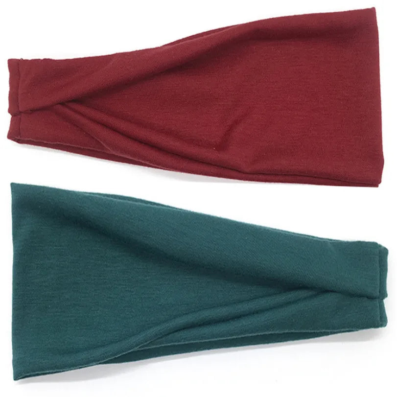 Women Headband Twist Cotton Sport Wide Turban Twisted Knotted Headwrap Girls Hairband Fashion Head Band Hair Accessories
