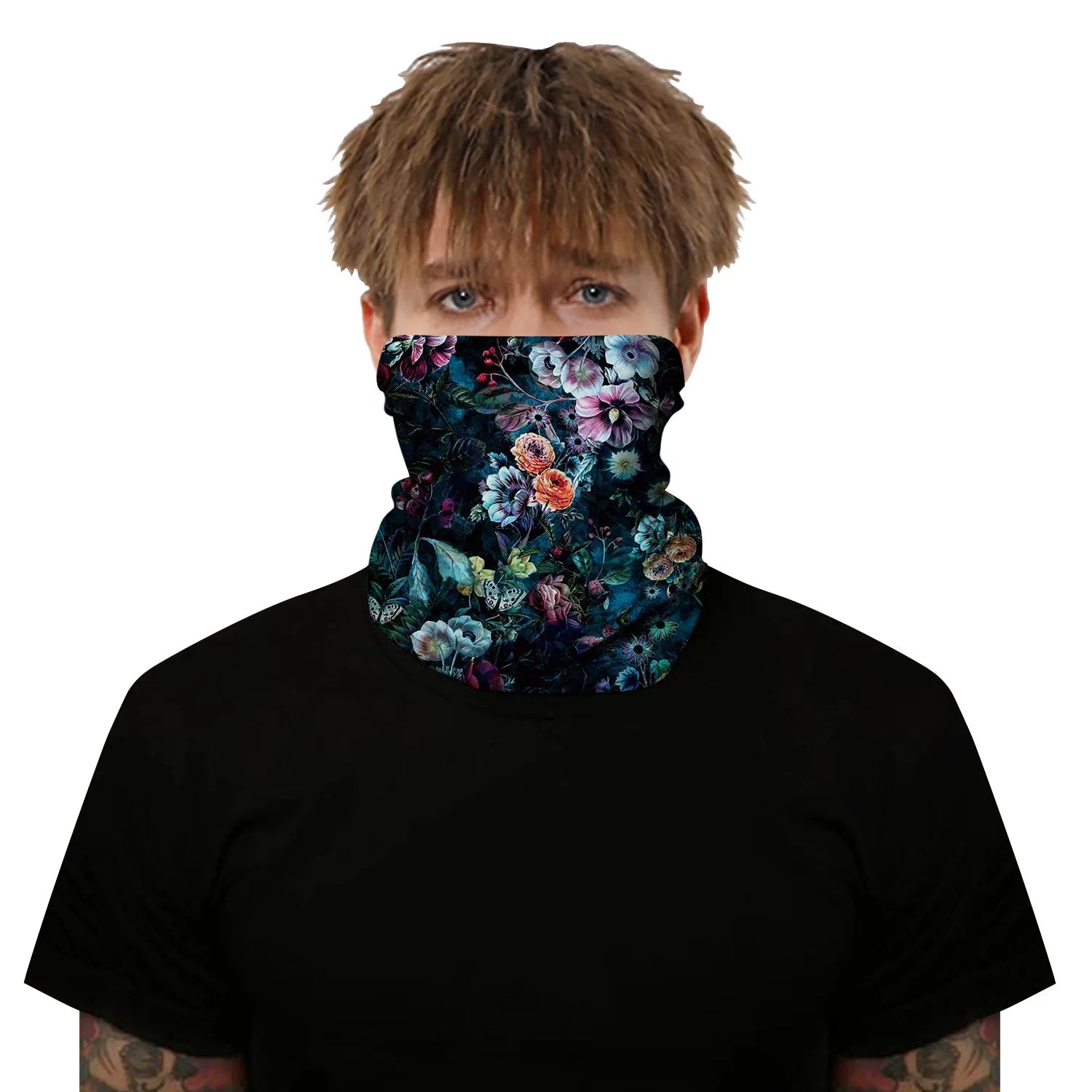 Women and men Fashionable digital print outdoor cycling neck gaiter and mask multi-functional magic headband and magic scarf