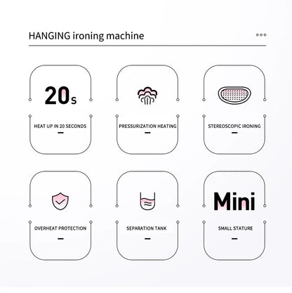 saengQ Handheld Garment Steamer 1500W Electric Household Fabric Steam Iron 280ml Portable Vertical Fast-Heat For Clothes Ironing - Badiee Stylez