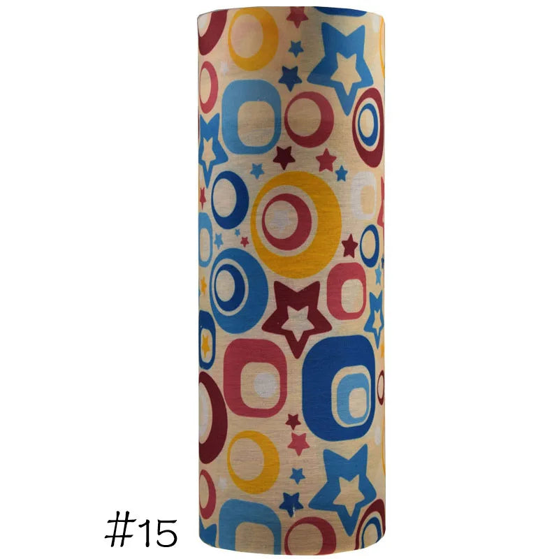 Men Women Windproof Headband Tube Bandana Headscarf Outdoor Cycling Mask Elastic Seamless Scarves Head Face Neck Sunshade Collar 15 One Size >8Y