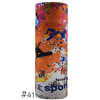 Men Women Windproof Headband Tube Bandana Headscarf Outdoor Cycling Mask Elastic Seamless Scarves Head Face Neck Sunshade Collar 41 One Size >8Y