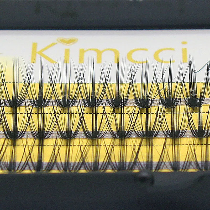 Kimcci 60 Bundles Mink Eyelash Extension Natural 3D Russian Volume Faux Eyelashes Individual 20D Cluster Lashes Makeup Cilia