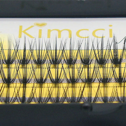 Kimcci 60 Bundles Mink Eyelash Extension Natural 3D Russian Volume Faux Eyelashes Individual 20D Cluster Lashes Makeup Cilia