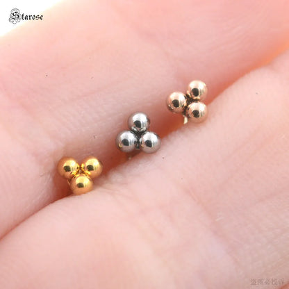 Starose 1Pair 1.2x6/8mm Bar Mini Ball Nose Stud Labret Lip Ring Helix Piercing Nostril Conch Tragus Earrings Pircing Ear Jewelry