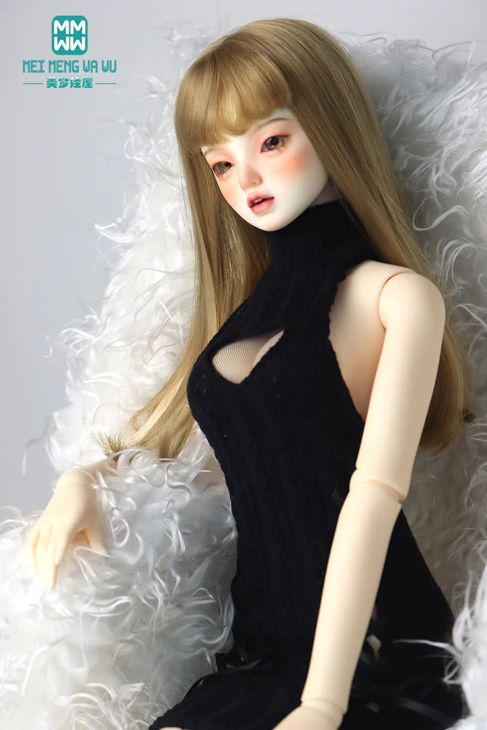 1/4 1/3 BJD clothes DD SD DDL MSD doll fashion hanging neck hanging neck sweater dress Arm sleeve