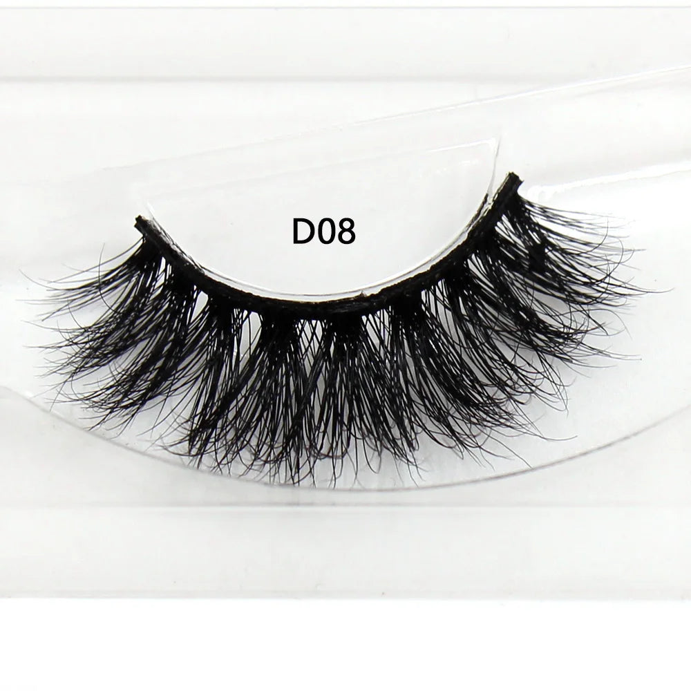 LEHUAMAO False Eyelashes Mink Lashes Natural Thick False Eyelashes Extension Wispy Soft Lashes Makeup Tools D22