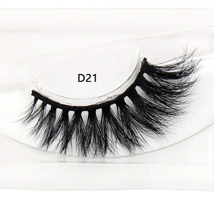 LEHUAMAO False Eyelashes Mink Lashes Natural Thick False Eyelashes Extension Wispy Soft Lashes Makeup Tools D22