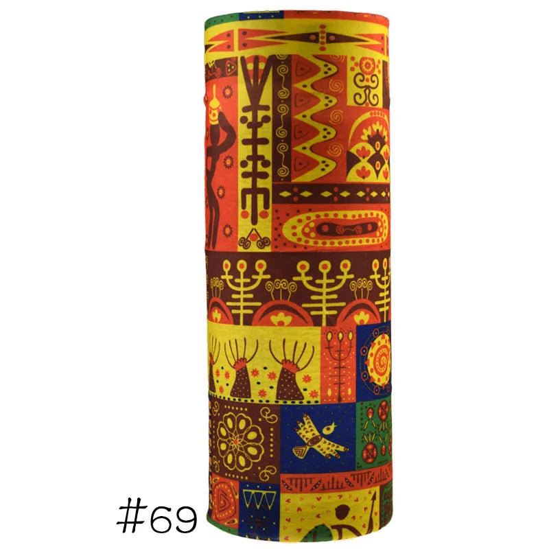 Men Women Windproof Headband Tube Bandana Headscarf Outdoor Cycling Mask Elastic Seamless Scarves Head Face Neck Sunshade Collar 69 One Size >8Y