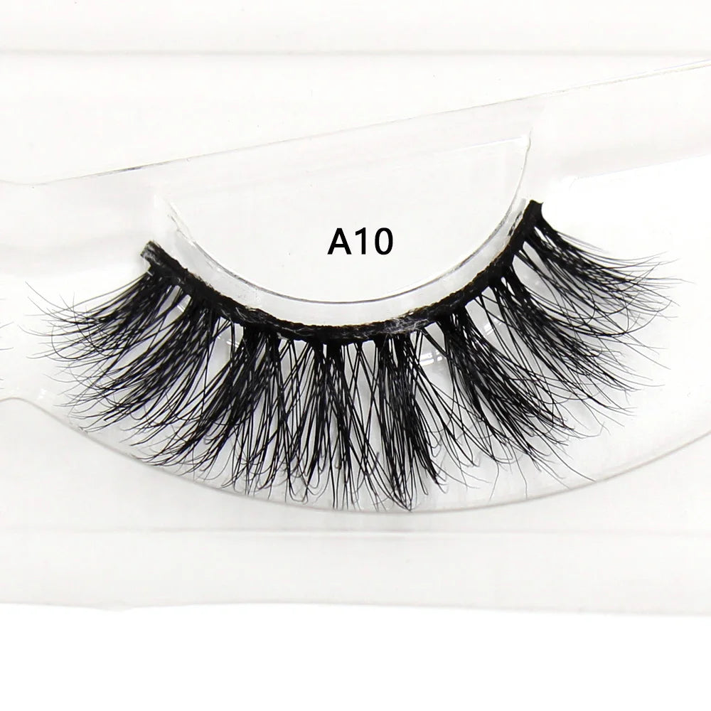 LEHUAMAO False Eyelashes Mink Lashes Natural Thick False Eyelashes Extension Wispy Soft Lashes Makeup Tools D22