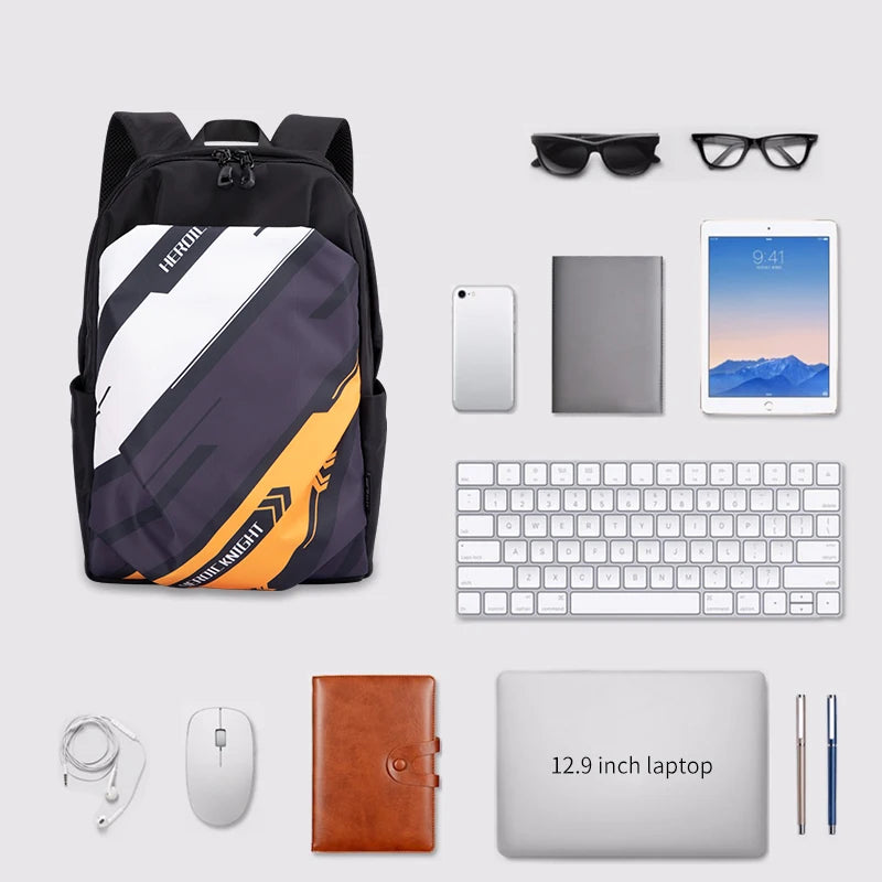 Hk Mini Popular Men's Backpack 12.9 Inch Ipad Waterproof Light Weight Women School Bags Short Trip Travel Sports Backpack Casual