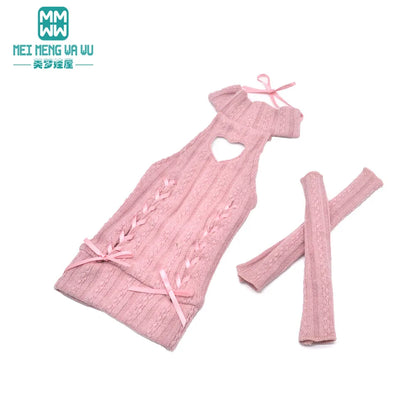 1/4 1/3 BJD clothes DD SD DDL MSD doll fashion hanging neck hanging neck sweater dress Arm sleeve JPy-006-T-B