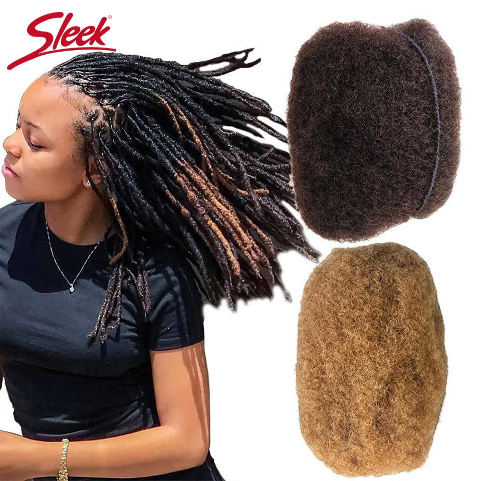 Afro Kinky Bulk Human Hair Extensions QVR US Local Shipping Natural Black/Brown Lightweight For Braiding Styling Everyday Wear