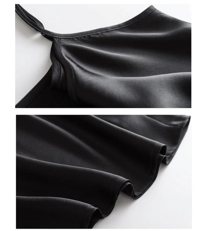 SuyaDream, Women 100%Real Silk Camisoles, 19MM, Solid Cozy Camis, 2024 Spring Summer Basic T shirts, White, Pink, Beige