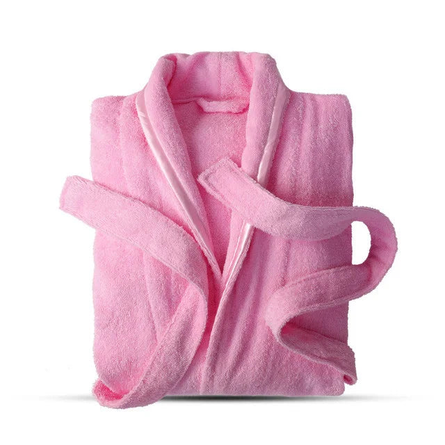 100% Cotton Toweling Terry Robe Lovers Soft Bath Robe Men And Women Nightrobe Sleepwear Male Casual Home Bathrobe Hotel Robe 9