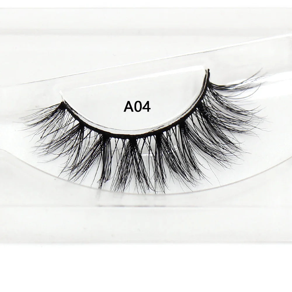 LEHUAMAO False Eyelashes Mink Lashes Natural Thick False Eyelashes Extension Wispy Soft Lashes Makeup Tools D22