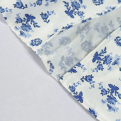 Summer Women Puff Sleeve Floral Printed Dress,Long Dresses,Woman Clothing,Dress Women,Women's Elegant Dresses,Sexy Costume Women