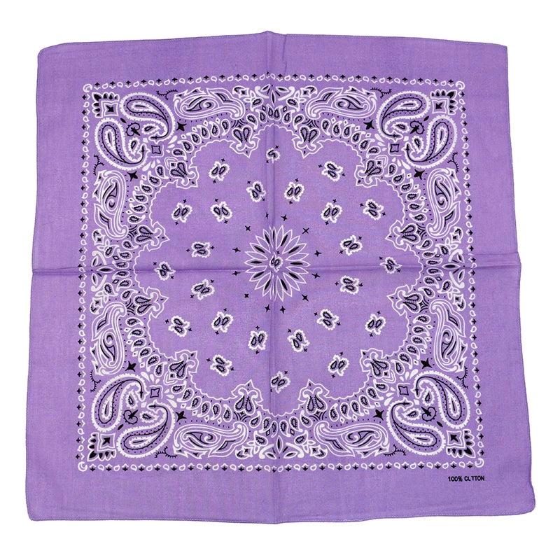 55CM Square Scarf Women Spring Soft Color White Blue Purpel Khaki Paisley Cotton Headband Hip-hop Men Bandana