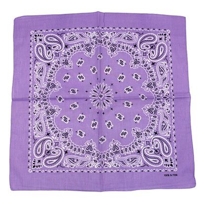 55CM Square Scarf Women Spring Soft Color White Blue Purpel Khaki Paisley Cotton Headband Hip-hop Men Bandana