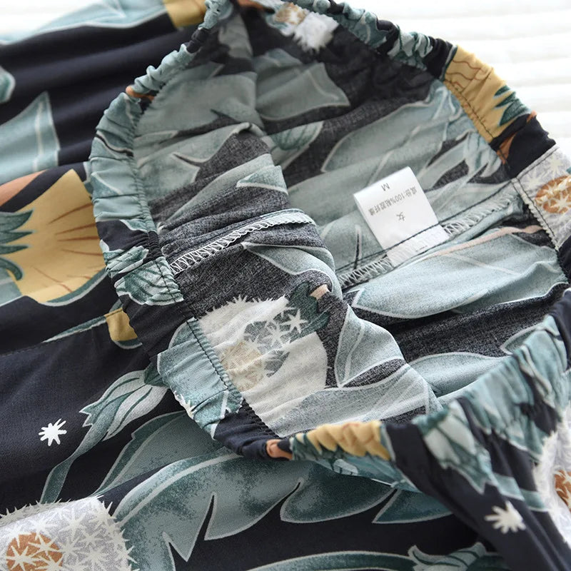 summer news pijama mujer thin section short-sleeved shorts large floral print pajamas home service ladies pajamas for women