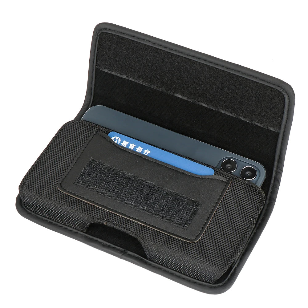 New Fashion Oxford Cloth Mobile Phone Pocket Nylon Fabric Wear Belt Waist Packs Protective Case With Clip Bag Accessories