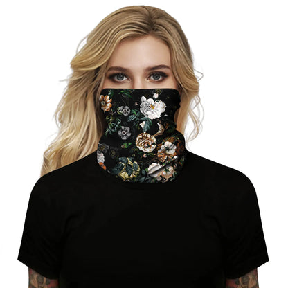 Women and men Fashionable digital print outdoor cycling neck gaiter and mask multi-functional magic headband and magic scarf