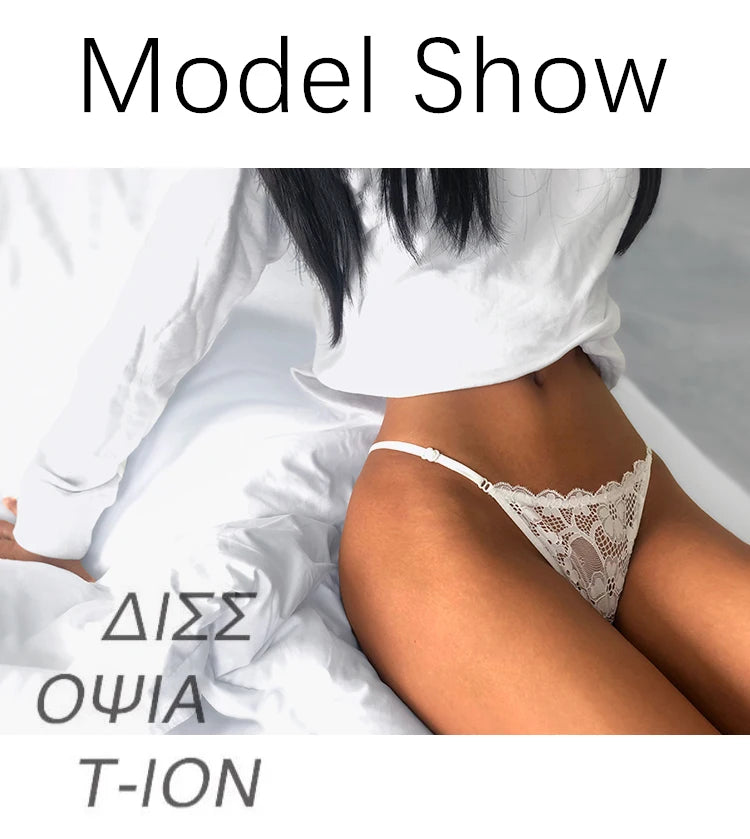 Women's Panties Sexy Lace Thong G-Strings Female Low Waist Underwear Panty French Style Erotic Lingerie Hollow Out Underpants