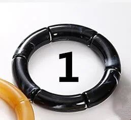 FishSheep Bohemian Transparent Acrylic Foil Bamboo Bracelets for Women Elastic Beads Link Chain Cuff Bracelets & Bangles Jewelry Color 1