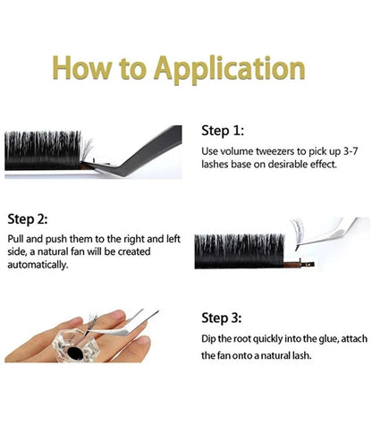 GEMERRY Easy Fan Lashes Eyelashes Extension Artificial Lash Faux Mink Makeup Cils Long Blooming Russian Volume False Eyelash