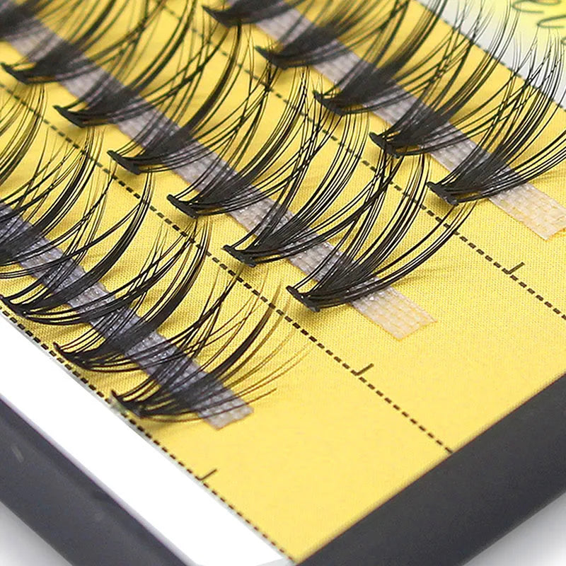Kimcci 60 Bundles Mink Eyelash Extension Natural 3D Russian Volume Faux Eyelashes Individual 20D Cluster Lashes Makeup Cilia