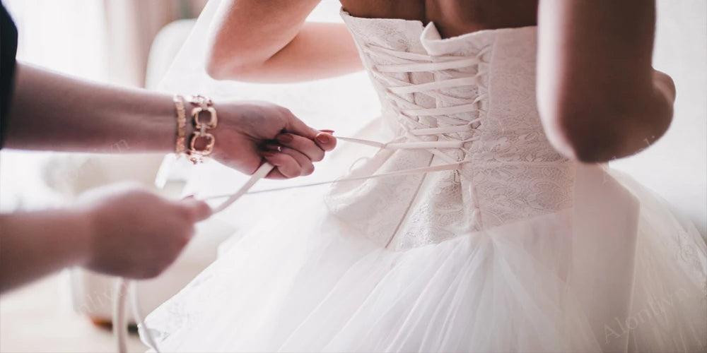 Alonlivn Luxurious Embroidery 2 In 1 Mermaid  Bridal Gown Beading Appliques Lace Off Shoulder Sleeves Sweetheart Wedding Dress Badiee Stylez